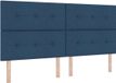 vidaXL Boxspringbed met hoofdeinde, blauw, 200 x 200 cm, stof