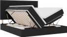 vidaXL lit de rangement avec tête de lit noir 200 x 200 cm velours