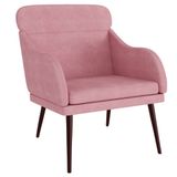 VidaXL Accentstoel Fluweel Roze