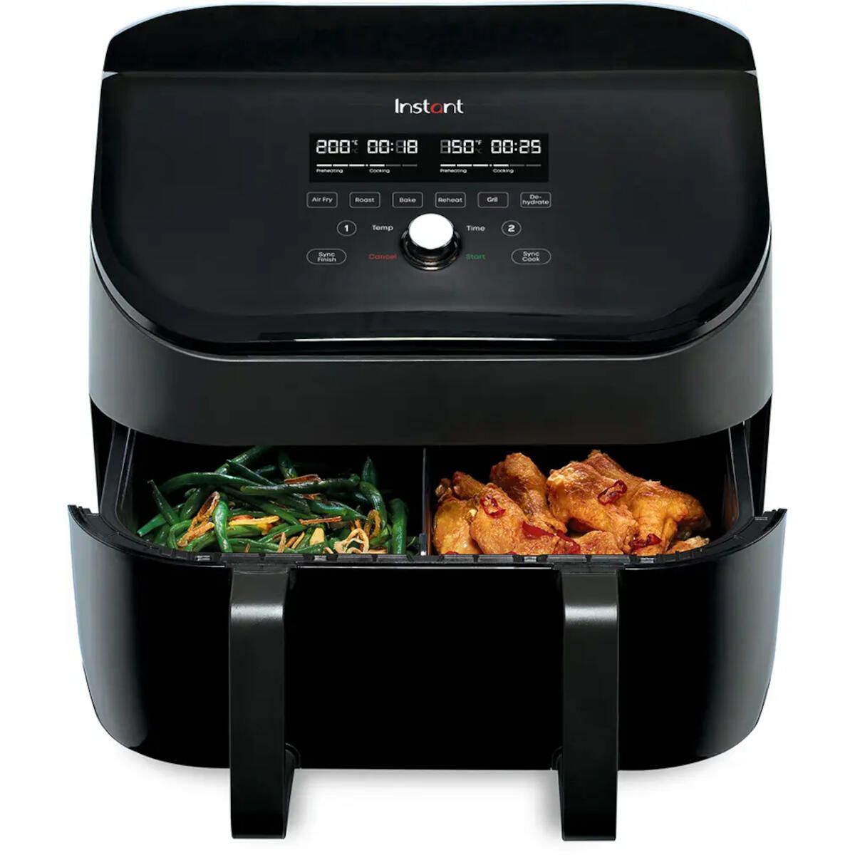 Instant Pot Vortex Versa Zone 8-in-1 Airfryer 8.5L - 1700W - Airfryen, bakken, roosteren, grillen, opwarmen, dehydrateren met slimme Sync Cook & Sync Finish