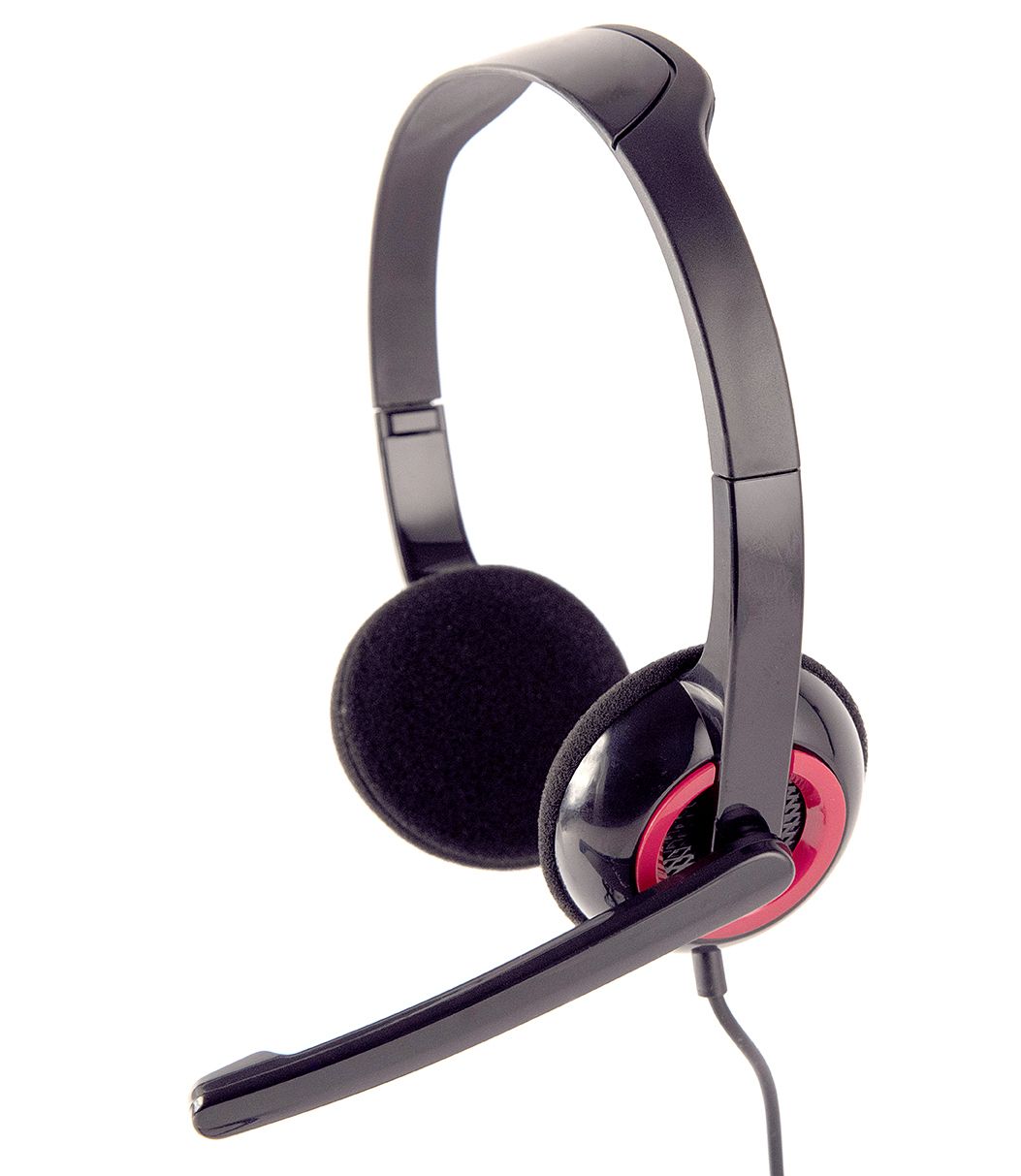 Gembird MHS-002 Headset - Bedraad - Zwart/Rood
