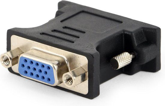 Gembird DVI (M) - VGA (F) adapter zwart