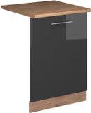 Vicco Fame-Line Vaatwasserfrontpaneel – 60 cm, WB Eik Antraciet Hoogglans