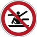 ARBO centrum Armen en benen binnen de slee houden verbods- Ø 150 mm - Sticker