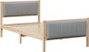 vidaXL Cadre de lit, marron et gris clair, 100 x 200 cm, bois de pin massif