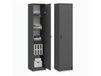 Home Collective Boekenkast Kast Organizer Multifunctionele kast met 4 verstelbare planken Documentenrek Smal houten wandrek voor slaapkamer, gang, kantoor, breedte 50 cm, antraciet