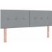 Tête de lit réglable en hauteur gris clair 144 cm tissu