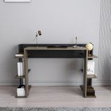 Stijlvol Skye Decor Stijlvol studiebureau, walnoot en zwart, 122,7 x 77 x 45 cm