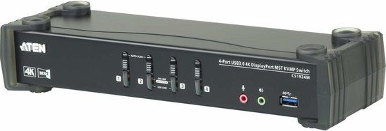 ATEN CS1924M 4-Poorts USB 3.0 4K DisplayPort MST KVM Switch