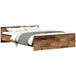 Maison Exclusive - Cadre de lit sans matelas, aspect bois vieilli, dimensions 140x190 cm, en panneaux de particules