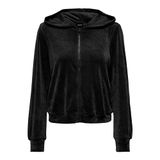 ONLY - ONLREBEL L/S ZIP HOOD SWT - Vest - Dames - XS - Zwart