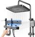Unyqoos® Douchesysteem verstelbaar met LED-verlichting en regendouche