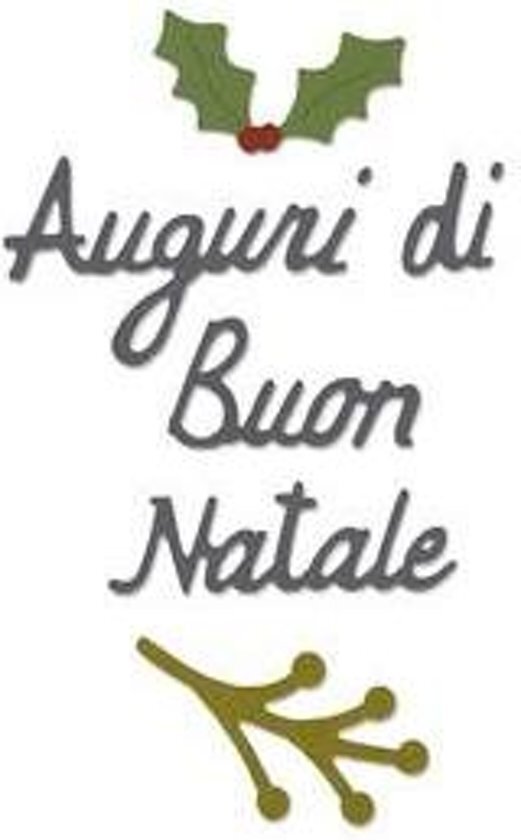 - Sizzix Thinlits Mal Set Auguri di Buon Natale Italiaans 6Pak 662156