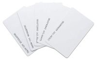 100 cartes d'accès RFID, 125 kHz, 0,9 mm, blanc