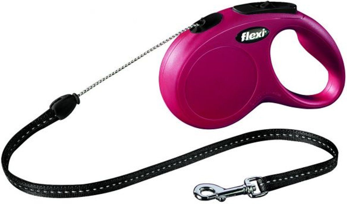 Flexi New Classic Hondenriem - Rood - 12 kg - 5M