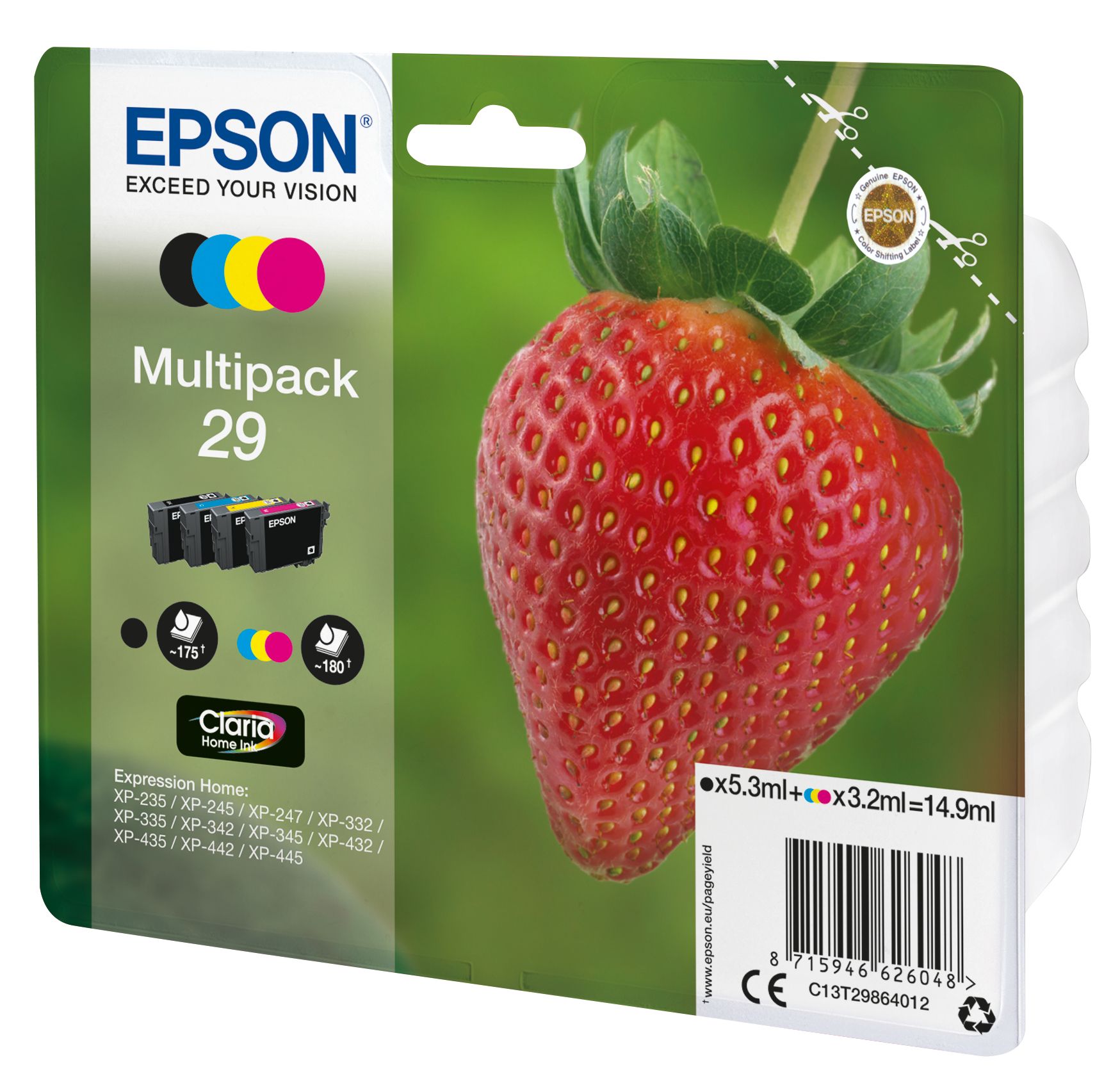 Epson 29 Claria Home Ink Multipack - Original - Black, Cyan, Magenta, Yellow
