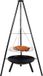 Happyment Vuurkorf voor buiten - Vuurpit deluxe - BBQ - Met Vonkenscherm - Staal - Zwart - 68 cm