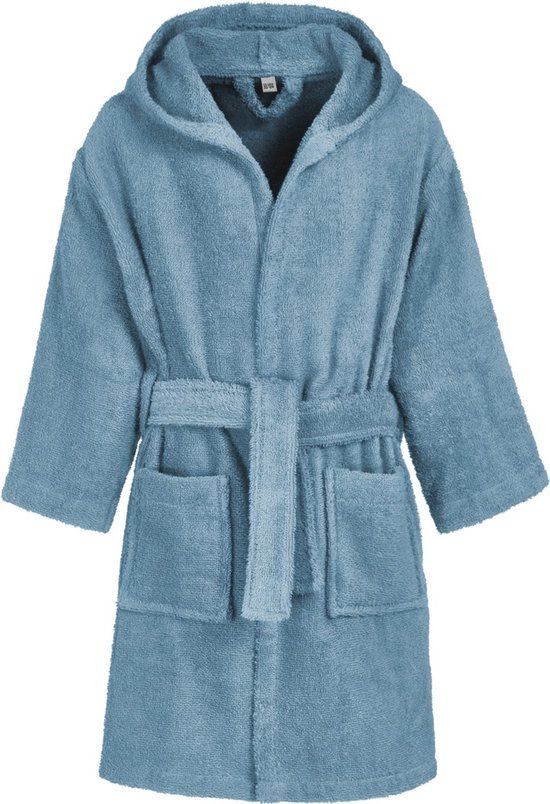 Playshoes Kinder Frottee-Bademantel Jeansblau-122/128