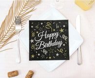 b-home-interieur.be Servetten - Happy Birthday servet 20 stuks - 33x33 cm