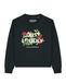 Watapparel Sweatshirt ' Exist Loudly ' groen / rood / zwart / wit
