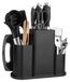 Bloc à couteaux universel pour cuisine avec rangement, convient pour 4 couteaux