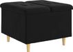Ottoman avec rangement noir 60 x 60 x 45 cm velours