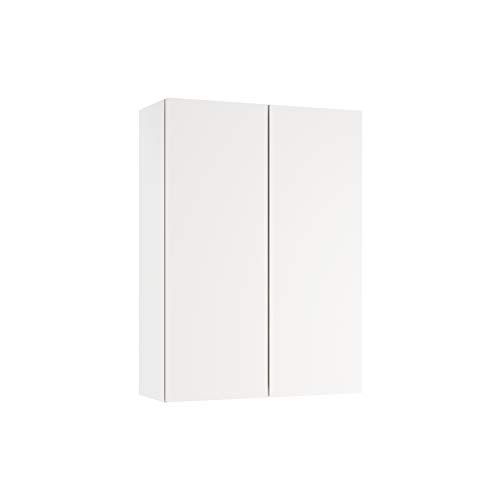 Baikal 54 badkamerkast met twee deuren en binnenplank - wit - 56 x 74 x 21 cm