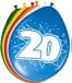 Folat Verjaardag Ballonnen - 20 Jaar - 8 Stuks - 30 cm - Multi