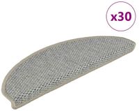 vidaXL Trapmatten zelfklevend Sisal-Look 30 st 65x21x4 cm lichtgroen