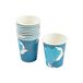 Homéa Set van 10 papieren bekers, 23 cl, Blue Ginkgo