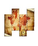 Homemania Wandafbeelding, 4-delig, voor woonkamer, slaapkamer, meerkleurig, 76 x 0,3 x 50 cm, HM204PMDF238, MDF