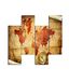 Homemania Wandafbeelding, 4-delig, voor woonkamer, slaapkamer, meerkleurig, 76 x 0,3 x 50 cm, HM204PMDF238, MDF