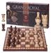 Jeu d'échecs en bois avec dames supplémentaires dans un coffret cadeau