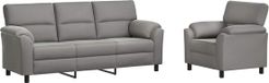 vidaXL Canapé 2 places Gris clair Velours