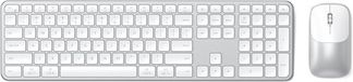 Satechi Slim CEX3 Souris et clavier sans fil – Connectivité Bluetooth 5.3 – Connexion à 3 appareils – Récepteur USB-C 2,4 GHz inclus - Gris