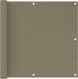 vidaXL Balkonscherm 90x300 cm HDPE Taupe