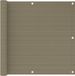 vidaXL Balkonscherm 90x300 cm HDPE Taupe