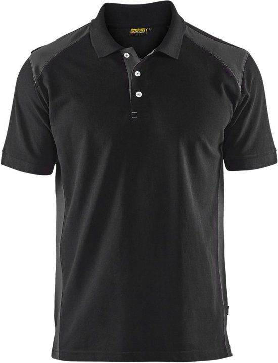 Blåkläder Poloshirt piqué 3324-1050 - Zwart/Donkergrijs - 4XL