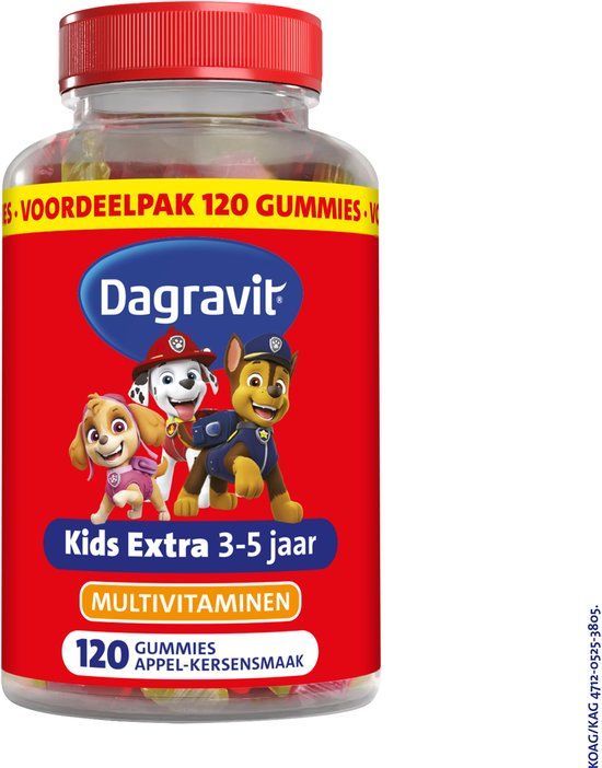 Dagravit Kids Xtra Paw Patrol Multivitaminen 3-5 jaar