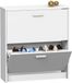 MUEBLES PITARCH Schoenenkast, smal, 2 deuren, voor de entree, wit, 12 paar schoenen, 82 x 74 x 25 cm, Tibetaanse collectie