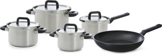 BK Flow Cool Pannenset - 9-delig - Inductie - Zilver