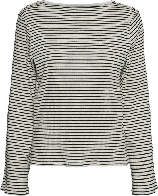 Vero Moda VMLENA LS BOATNECK BLOUSE VMA - T-shirt - Dames - Maat XXL - Beige