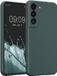 kwmobile metallic telefoonhoesje van TPU - geschikt voor Samsung Galaxy S22 - Flexible case voor smartphone - In metallic petrol