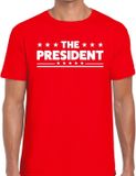 Bellatio Decorations Shoppartners Bv The President tekst t-shirt - rood - S