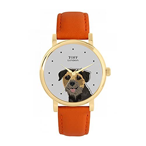 Toff London Border Terrier Hoofd Hondenhorloge