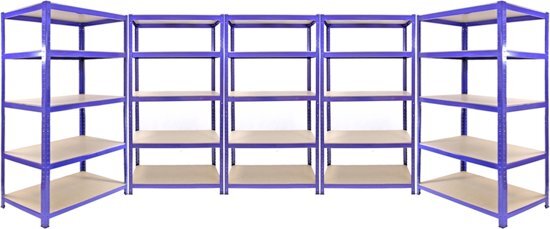 Monster Racking 3 x Q-Rax Racking Blue 90 x 50 x 180cm + 2 x Racking Blue 120 x 50 x 180cm