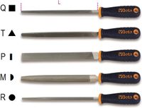 Beta Driekant Vijl 250mm Half Glad met Composiet Handvat