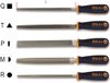 Beta Driekant Vijl 250mm Half Glad met Composiet Handvat