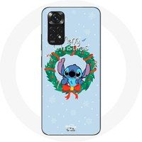 Maniacase Hoesje voor Xiaomi Redmi Note 11S 4G Stitch sneeuw merry christmas blauw
