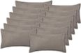 vidaXL - Kussensloop - 12 stuks - Houten - Lichtgrijs - 40 x 80 cm - Bouclé